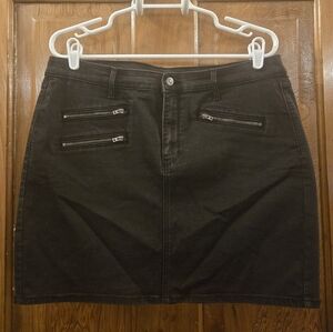 Banana Republic denim black mini skirt